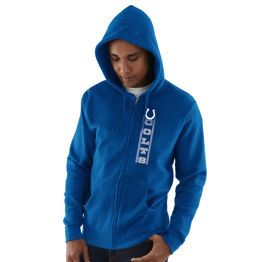 Men's Indianapolis Colts Royal Hook and Ladder Full-Zip NFL Hoodie